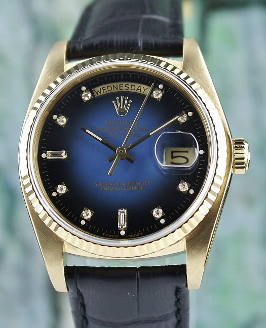 (image for) A ROLEX MEN SIZE 18K YELLOW GOLD OYSTER PERPETUAL DAY-DATE / 18078